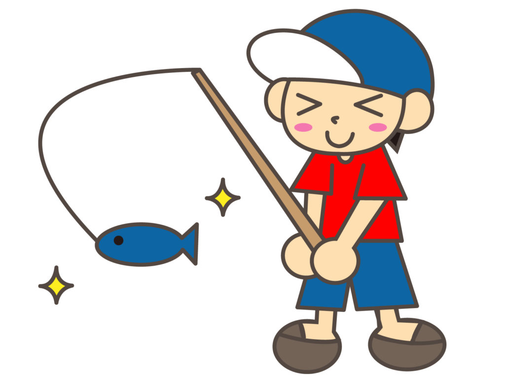 魚釣りの少年